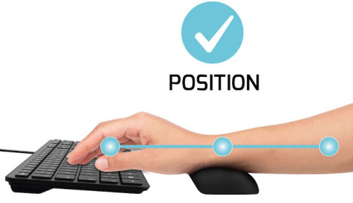 Port erg. oslonac zapešća za tipkovnicu, gel, crni