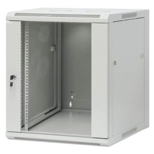 Intellinet 19" Wallmount Cabinet, 12U, 600 mm (23.6 in.) Depth, Gray
