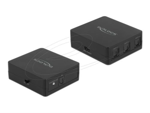 Delock S PDIF TOSLINK Splitter 1 In 3 Out with USB Powered