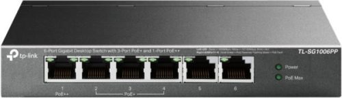 TP-Link 6-Port Gigabit Desktop Switch with 3-Port PoE and 1-Port PoE