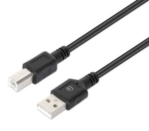 Manhattan kabel za printer USB2.0 AM/BM, 2m, crni