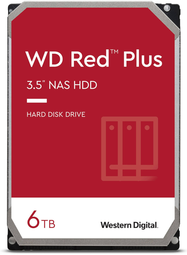 WD Red Plus WD60EFPX 6TB, 3,5", 256MB, 5400 rpm