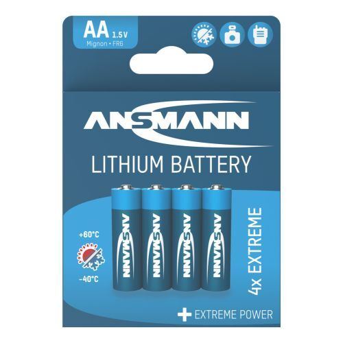 Ansmann Lithium Battery AA FR6 4 pcs. blister packaging