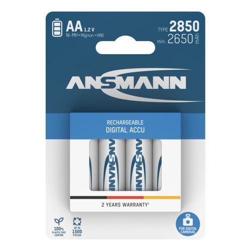 Ansmann Digital NiMH Rechargeable battery AA HR6 type 2850 (min. 2650 mAh) 4 pcs. blister packaging