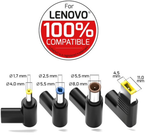 Port punjač 65W GaN2 USB-C za Lenovo NB,4 nastavka
