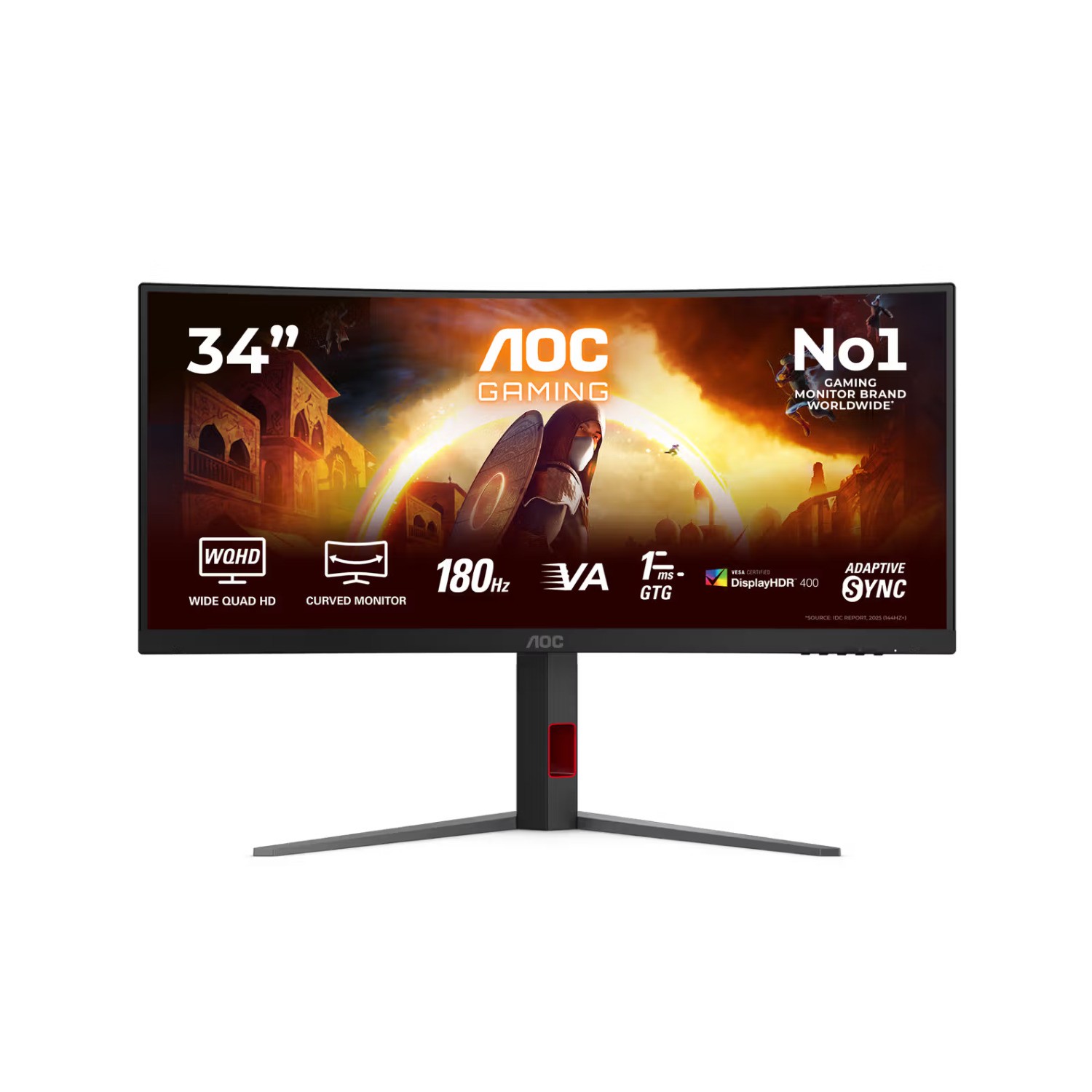 AOC CU34G4CA 34",2xHDMI, DP, 180Hz, HAS, USB-C 90W