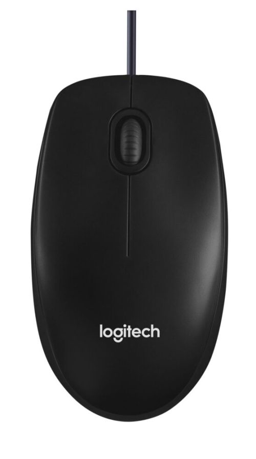 Logitech B100 žičani optički miš, crna