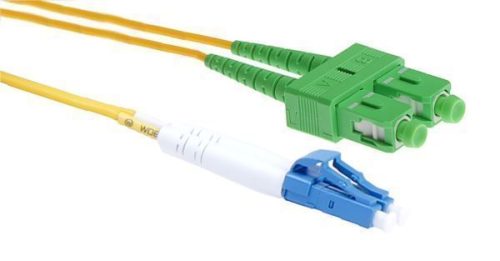 NFO Patch cord, LC UPC-SC APC, Singlemode 9 125, G.657A2, Duplex, 15m