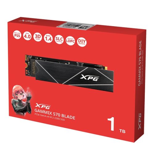 ADATA SSD Gammix S70 Blade, R7400/W5500,1TB, NVMe